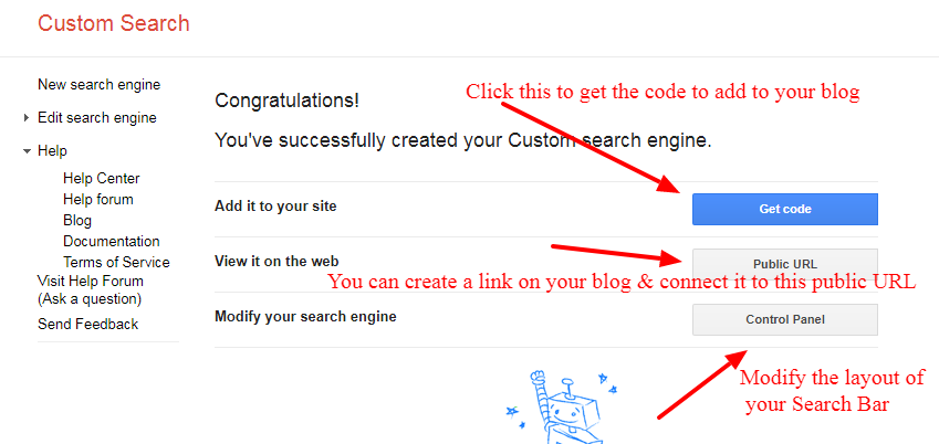 Add Custom Search bar to your Blog, custom Search engine for website/blog